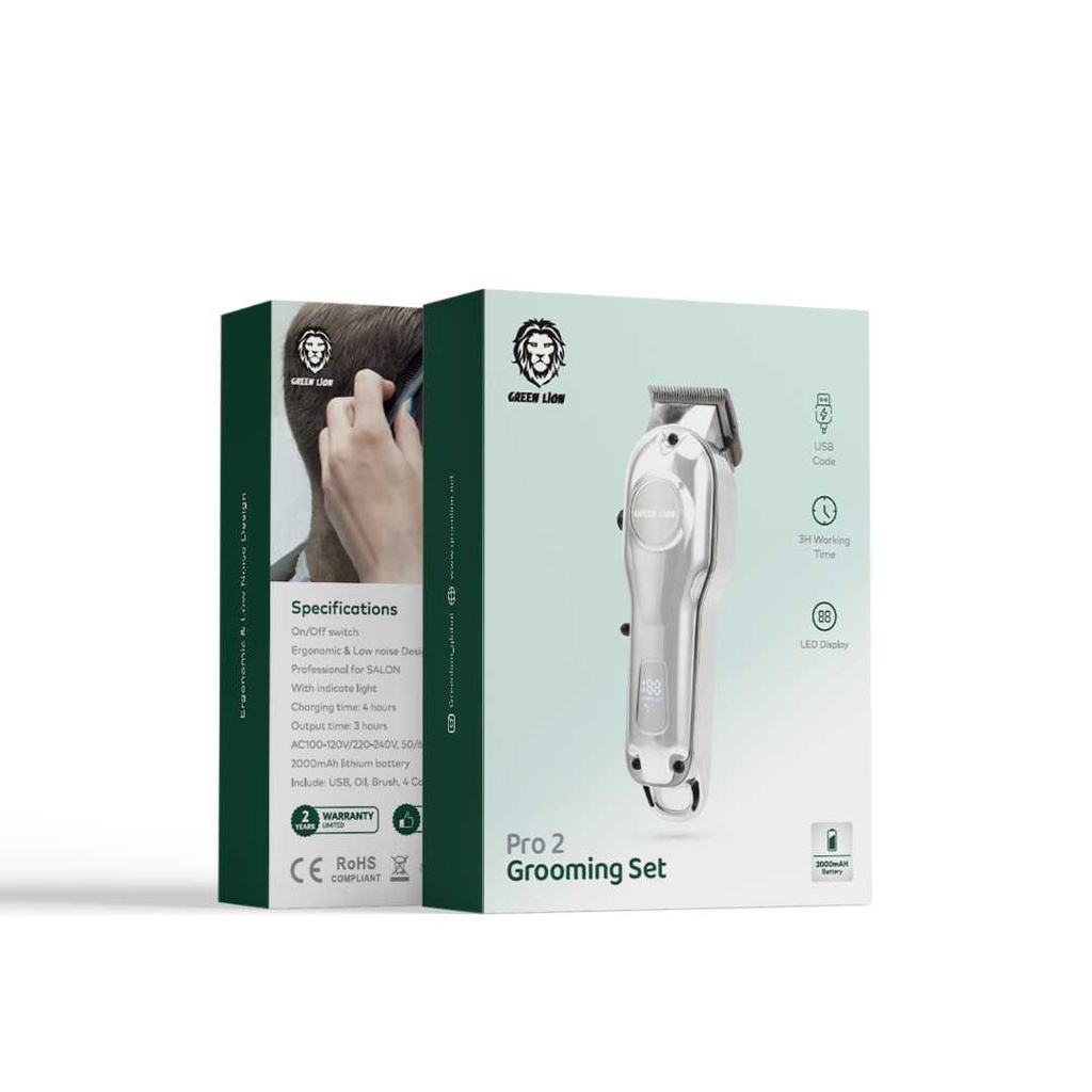 ماشین اصلاح موی سر گرین لاین GREEN LION PRO 2 GROOMING SET