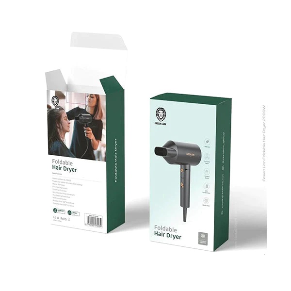 سشوار تاشو گرین لاین مدل GREEN LION FOLDABLE HAIR DRYER GL-HDY02 توان 2000 وات