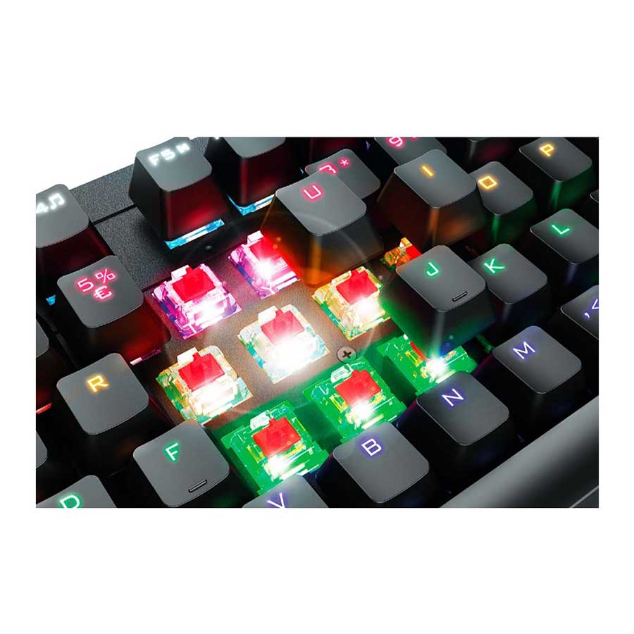 کیبورد مکانیکال مخصوص بازی تراست مدل KEYBOARD GAMING MECHANICAL TRUST GXT-863 MAZZ