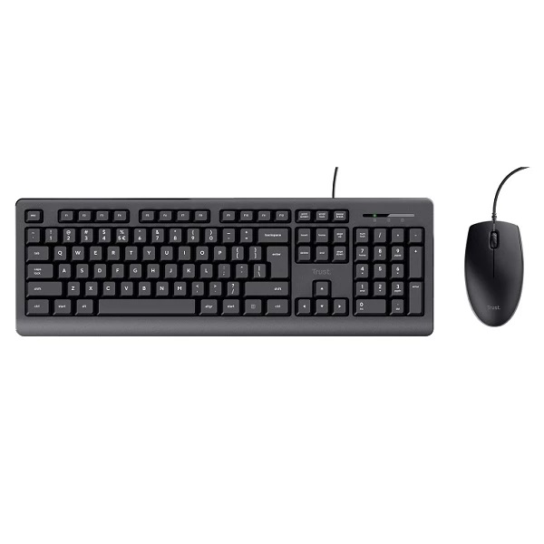 کیبورد و ماوس سیم دار تراست مدل KEYBOARD MOUSE TRUST TKM-250 حروف فارسی