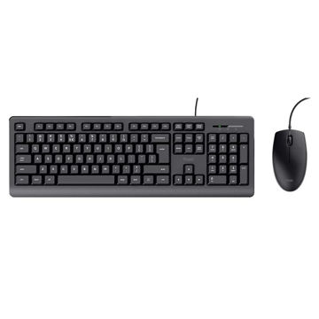 کیبورد و ماوس سیم دار تراست مدل KEYBOARD MOUSE TRUST TKM-250 حروف فارسی