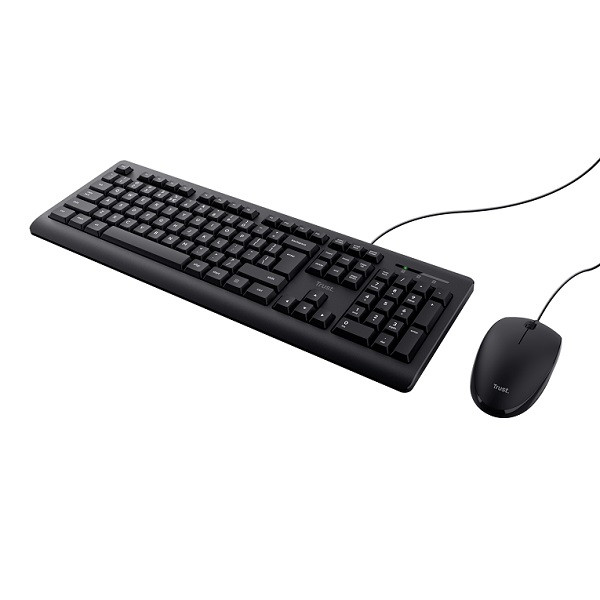 کیبورد و ماوس سیم دار تراست مدل KEYBOARD MOUSE TRUST TKM-250 حروف فارسی