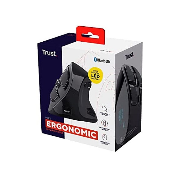 ماوس شارژِی بدون سیم تراست مدل MOUSE RECHARGBLE ERGONOMIC TRUST VOXX