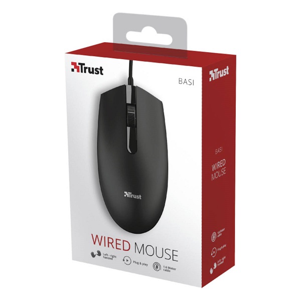 ماوس سیم دار تراست مدل MOUSE WIRED TRUST BASI