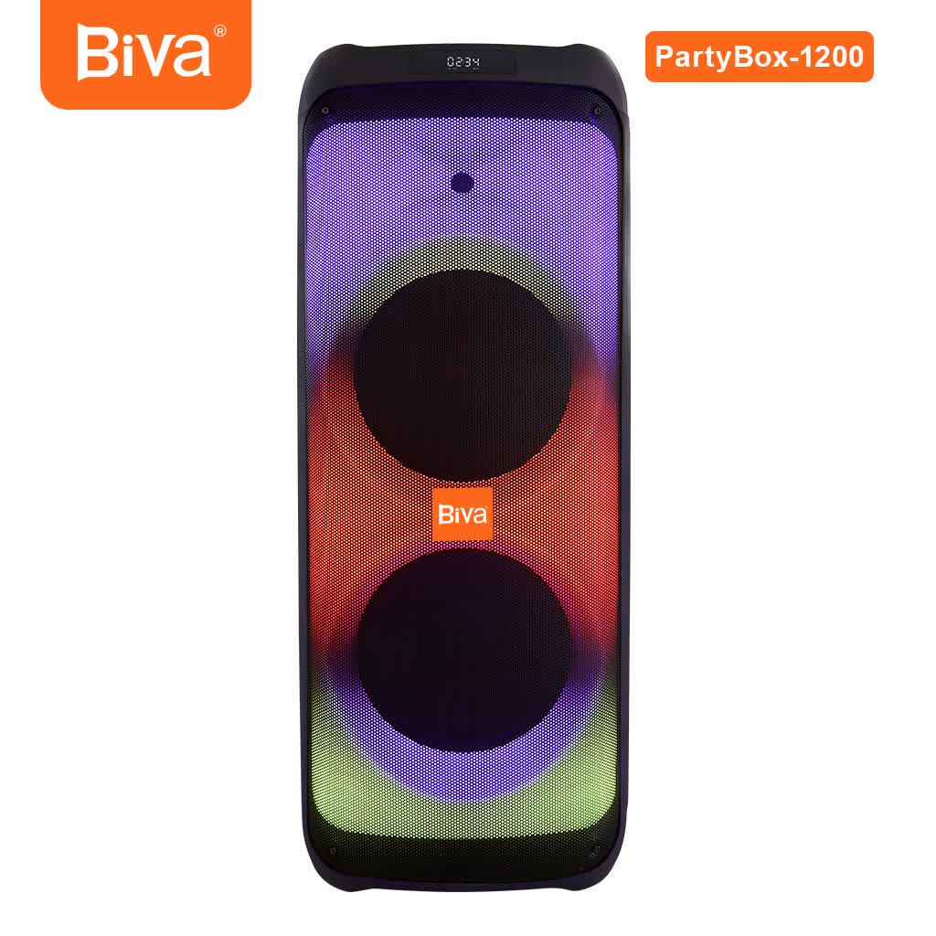 اسپیکر قابل حمل بیوا مدل SPEAKER BIVA PARTY BOX 1200 توان 1000 وات به همراه میکروفون