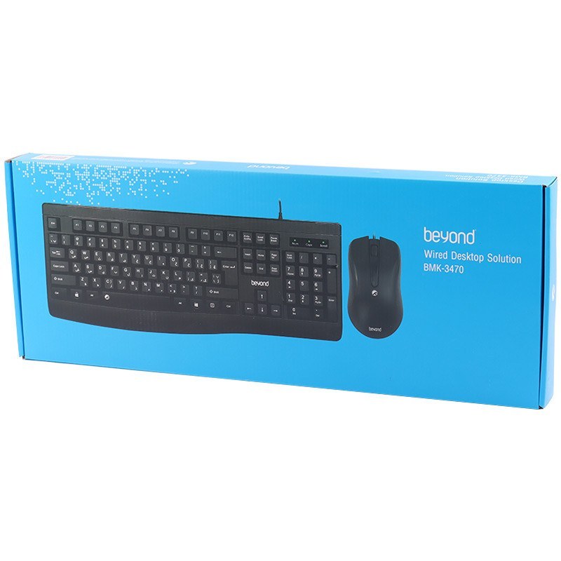 کیبورد و ماوس بدون سیم بیاند مدل KEYBOARD MOUSE WIRELESS BEYOND BKM-3470