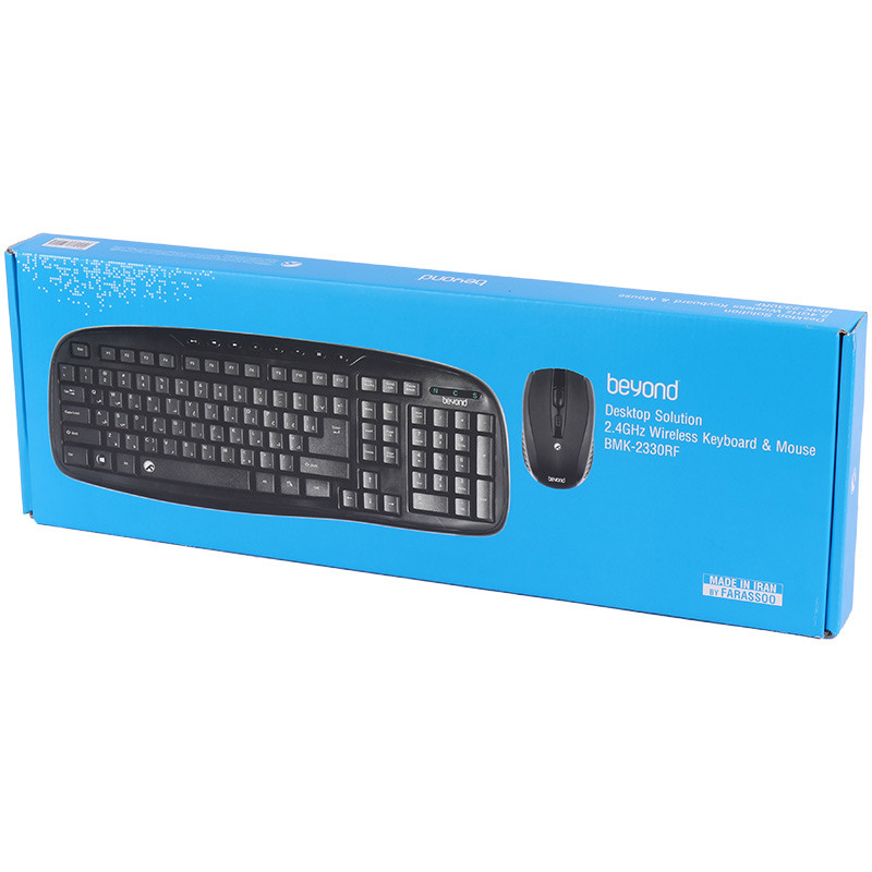 کیبورد و ماوس بدون سیم بیاند مدل KEYBOARD & MOUSE WIRELESS BEYOND BMK-2330