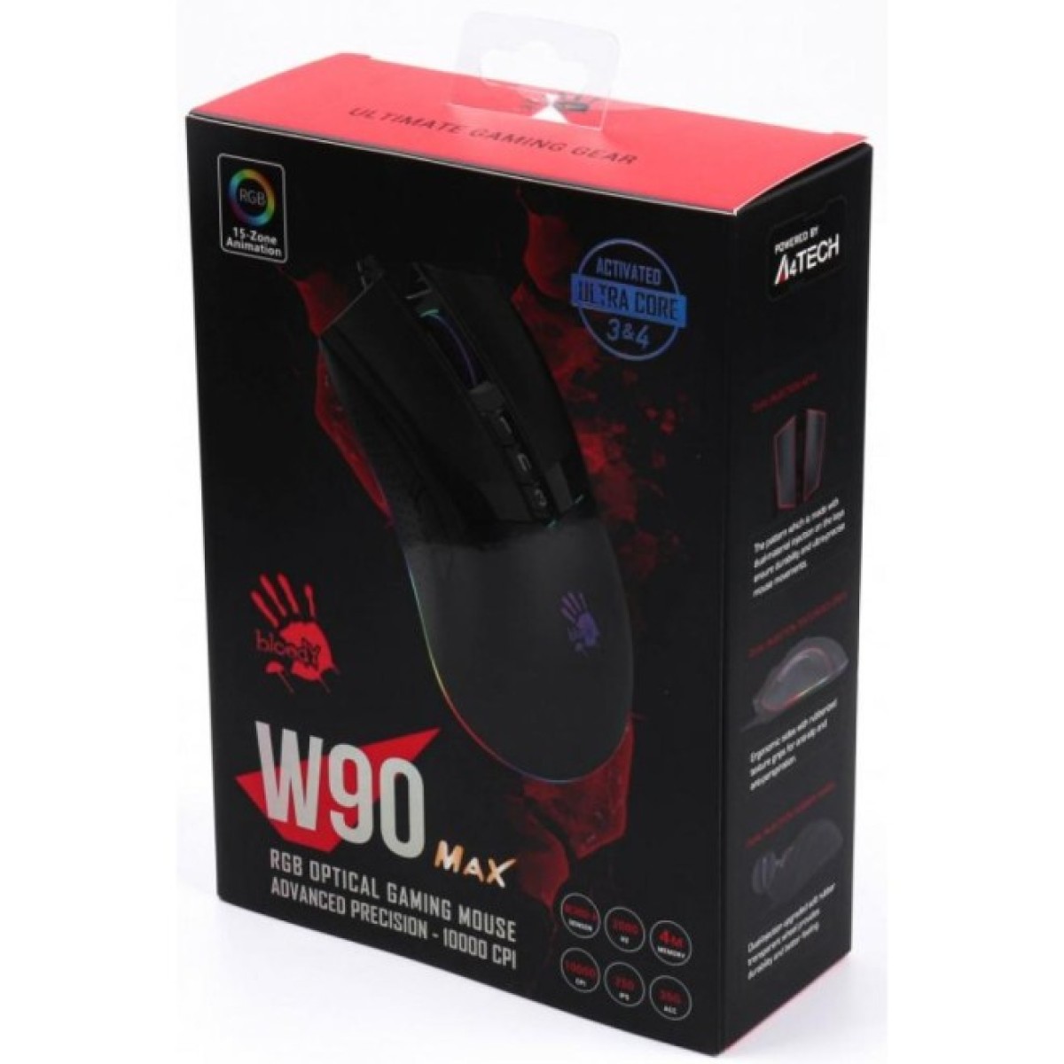 ماوس سیمدار مخصوص بازی ایفورتک سری بادی مدل MOUSE GAMING A4TECH W90 MAX BLOODY