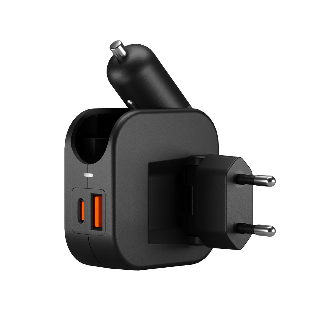 شارژر فندکی و دیواری تسکو مدل  CAR & WALL CHARGER TSCO TCG53