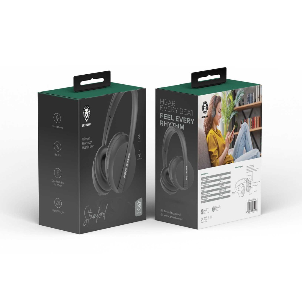 هدست بلوتوثی گرین لاین مدل HEADSET BLUETOOTH GREEN LION STAMFORD در قائم آی تی