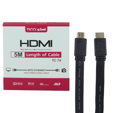 کابل انتقال تصویر اچ دی ام آی تسکو به طول CABLE HDMI TSCO TC-74 5M