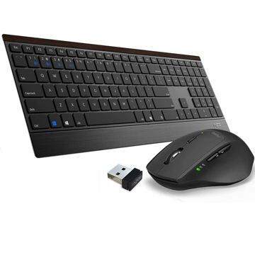 کیبورد و ماوس بدون سیم رپو مدل Wireless Keyboard & Mouse Rapoo Multi Mode 9500m