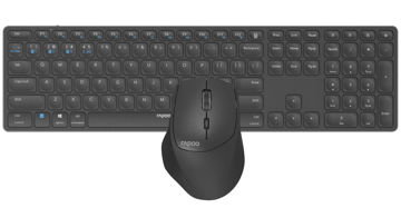 کیبورد و ماوس بدون سیم دو حالته رپو مدل Dual Mode Desktop Keyboard & Mouse Rapoo 9800 M
