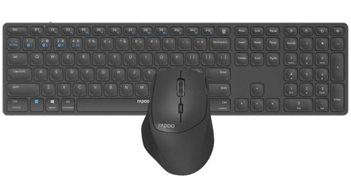 کیبورد و ماوس بی سیم دو حالته رپو مدل Dual Mode Desktop Keyboard & Mouse Rapoo 9800 M
