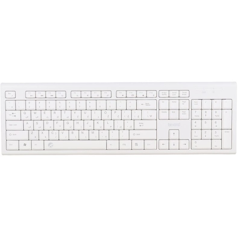 کیبورد و ماوس بی سیم بیاند مدل KEYBOARD MOUSE BEYOND BKM-4531 سفید