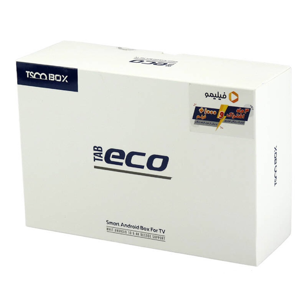 اندروید باکس تسکو مدل  به همراه 3 ماه اشتراک رایگان فیلیمو ANDROID BOX TSCO TAB ECO در قائم آی تی