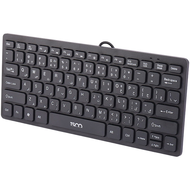 کیبورد مینی سیمدار تسکو مدل Wired Mini Keyboard Tsco TK 8037
