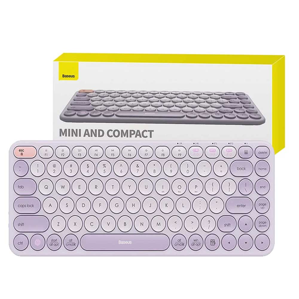 کیبورد بیسیم دوحالته باسئوس مدل Wireless Tri-Mode Keyboard K01A در قائم آی تی