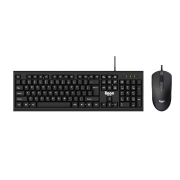 کیبورد و ماوس سیمدار لیگو مدل Wired Keyboard & Mouse Liggo KM-601