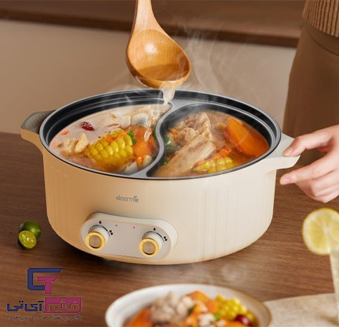 قابلمه برقی 6 لیتری شیائومی در قائم آی تی مدل Deerma Electric Hot Pot DG50W در قائم آی تی