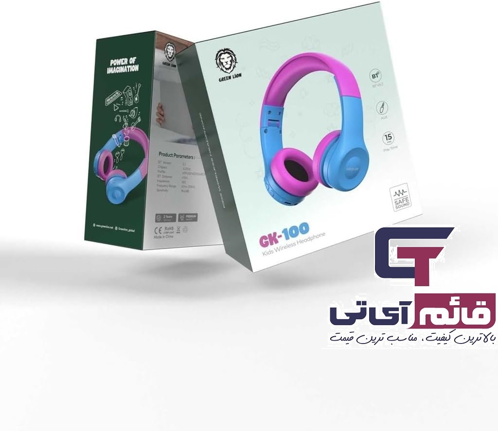 هدست بی سیم بلوتوثی گرین لاین مدل Green Lion Kid Headset Gk-100 در قائم آی تی 