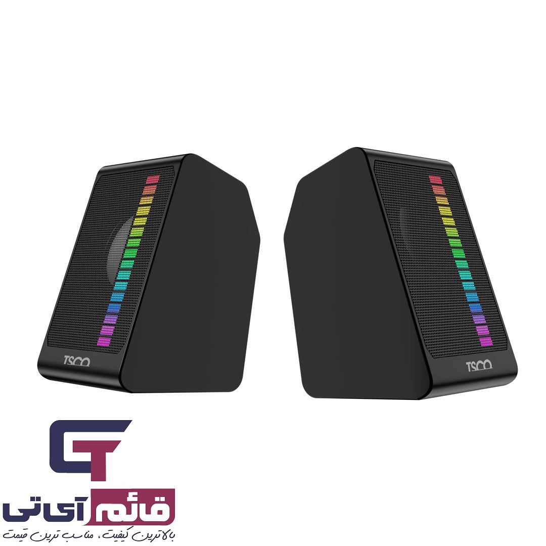 اسپیکر رومیزی سیم دار دو تکه تسکو مدل Wired Desktop Speaker TSCO TS 2057 در قائم آی تی 