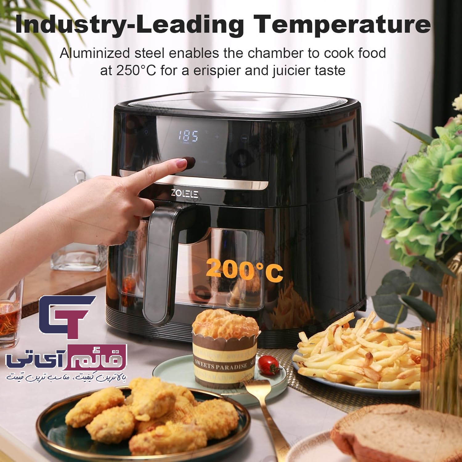 خرید و قیمت هواپز و سرخ کن بدون روغن شیائومی زوله له مدل Xiaomi Zolele Air Fryer ZA005 در قائم آی تی