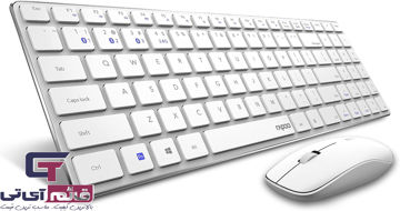 خرید و قیمت کیبورد و ماوس بی سیم دو حالته رپو مدل Wireless / BT Keyboard & Mouse Rapoo 9320M در قائم آی تی 