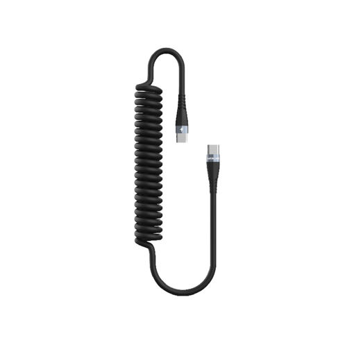 کابل شارژ تایپ سی گرین لاین مدل Cable Type-C Green Lion Spring GNSPRNGATCBK 1.8M