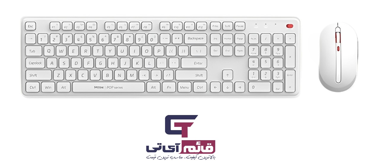 خرید و قیمت کیبورد و ماوس بی سیم شیائومی مدل Wireless Keyboard & Mouse MIIIW Xiaomi Combo Gen3 در قائم آی تی 