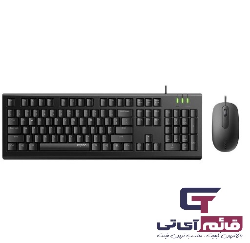 خرید و قیمت کیبورد و ماوس سیمدار رپو مدل Keyboard & Mouse Rapoo X130 Pro در قائم آی تی 