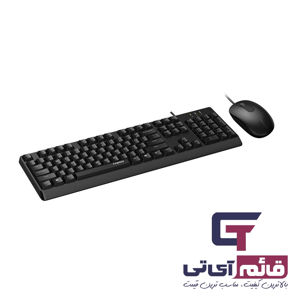 خرید و قیمت کیبورد و ماوس سیمدار رپو مدل Keyboard & Mouse Rapoo X130 Pro در قائم آی تی 