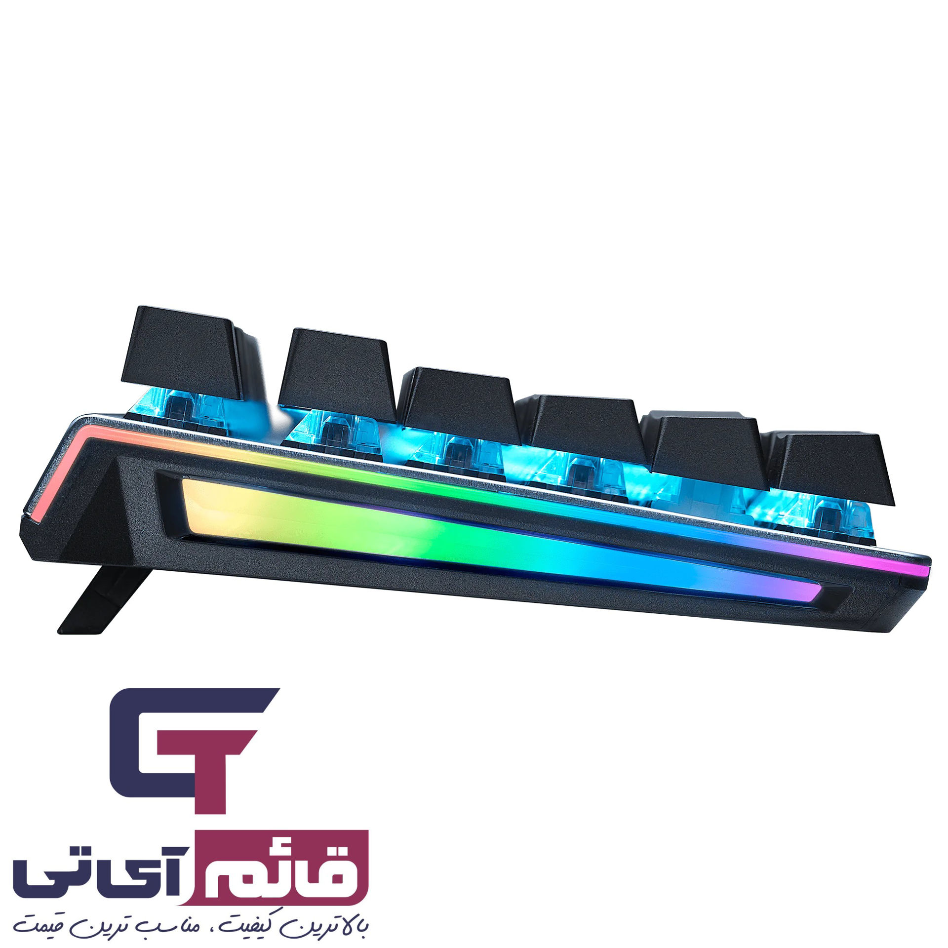 خرید و قیمت کیبورد گیمینگ مکانیکال رپو مدل Keyboard Mechanical Rapoo V530 RGB Alloy دز قائم آی تی 