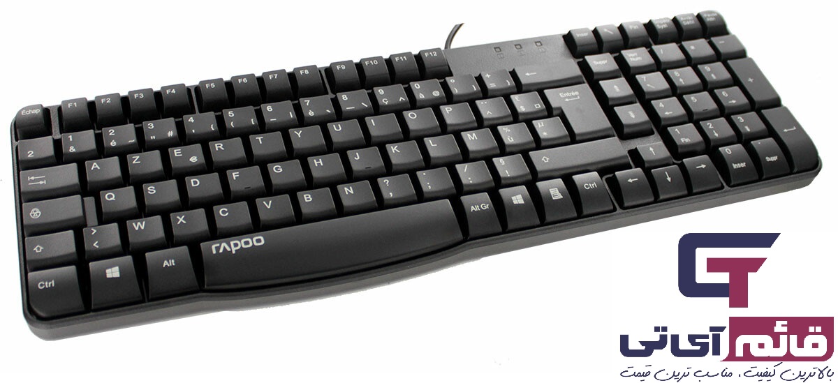 خرید و قیمت کیبورد با سیم رپو مدل Keyboard Rapoo N2400 USB در قائم آی تی 