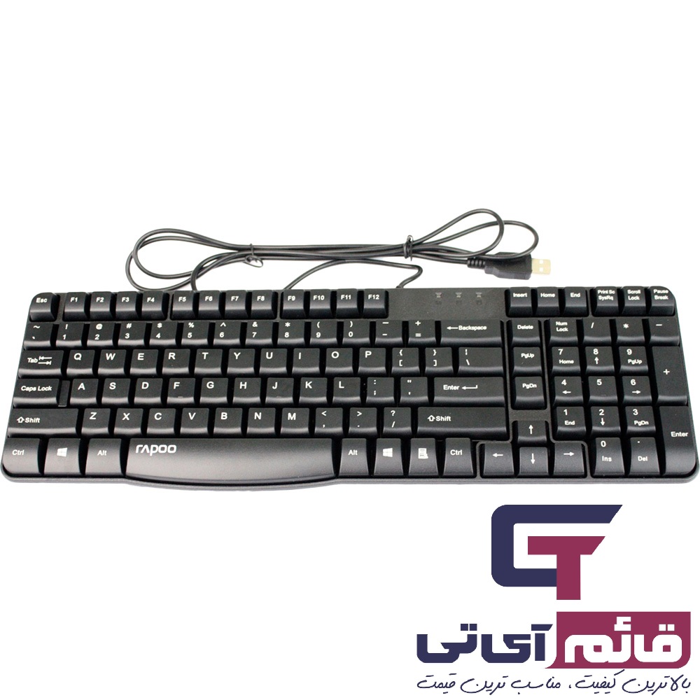 خرید و قیمت کیبورد با سیم رپو مدل Keyboard Rapoo N2400 USB در قائم آی تی 