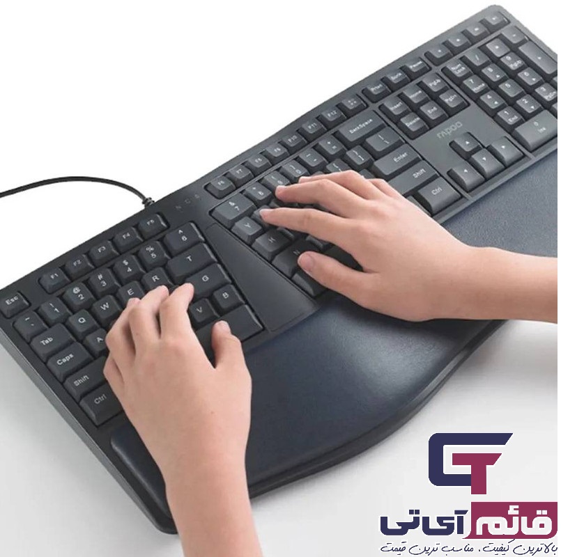 خرید و قیمت کیبورد با سیم رپو مدل Keyboard Rapoo NK8800 USB در قائم آی تی 