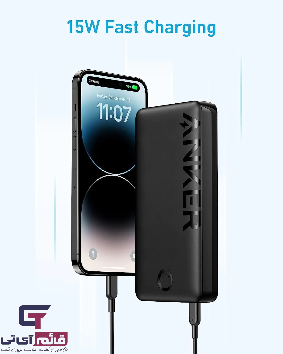 خرید و قیمت پاوربانک انکر مدل Power Bank Anker 20K 15W A1367H11 در قائم آی تی 