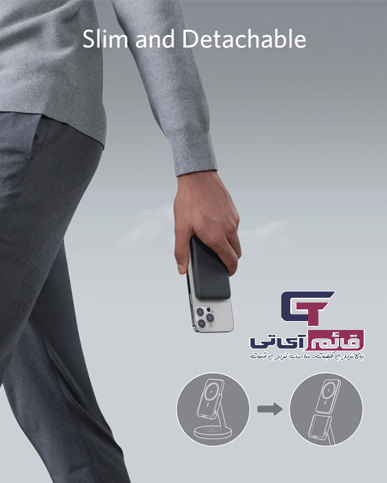 خرید و قیمت پاوربانک بی سیم انکر مدل Power Bank Anker Magnetic 633 A1641H11 در قائم آی تی 