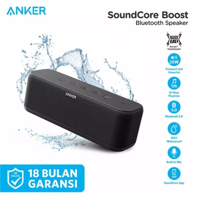 خرید و قیمت اسپیکر بلوتوثی قابل حمل انکر مدل Anker SoundCore Boost A3145013 در قائم آی تی 