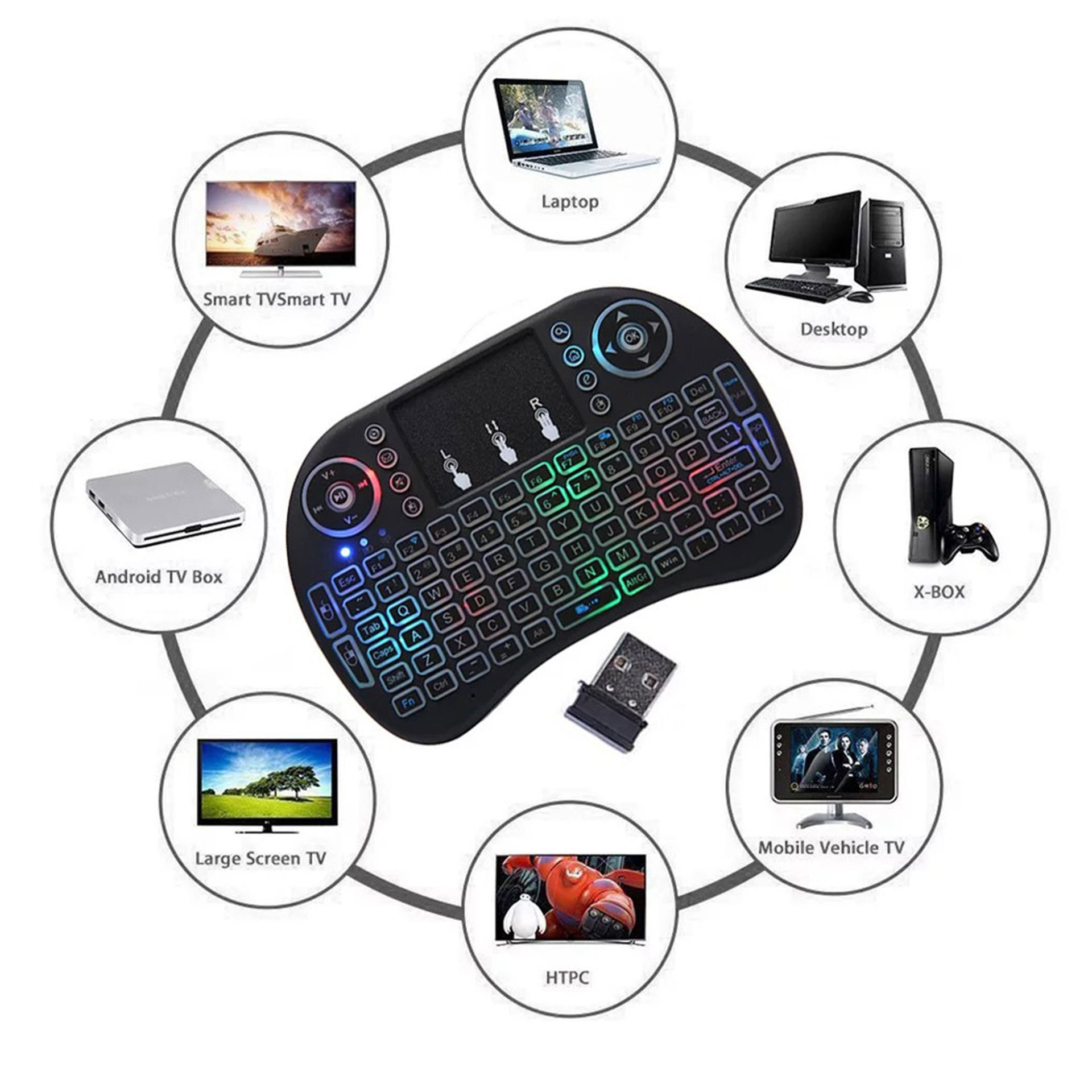 کیبورد بی سیم مدل I8 Backlit