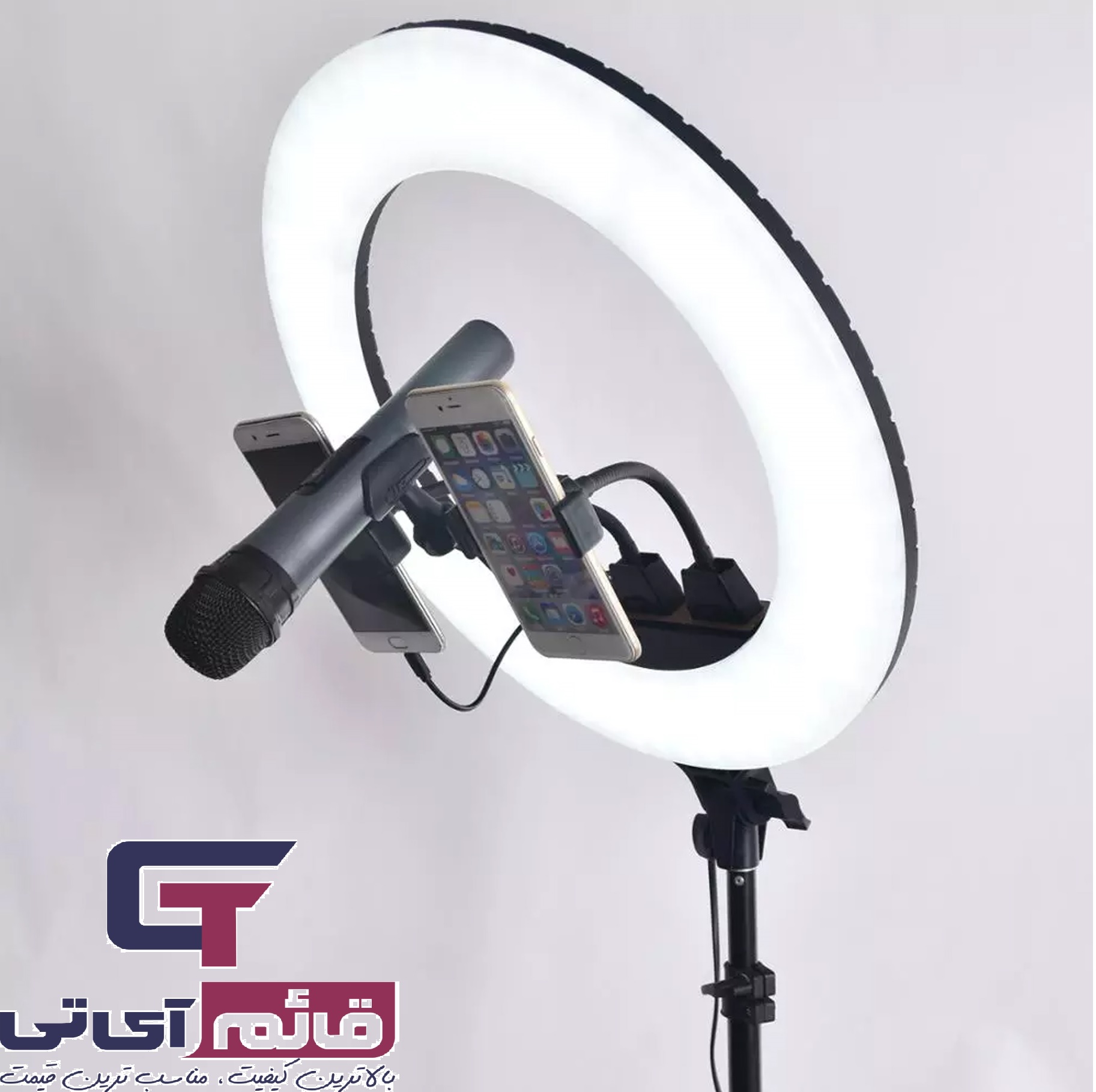 خرید و قیمت رینگ لایت 44 سانتی متری مدل Ring Light F348 در قائم آی تی 