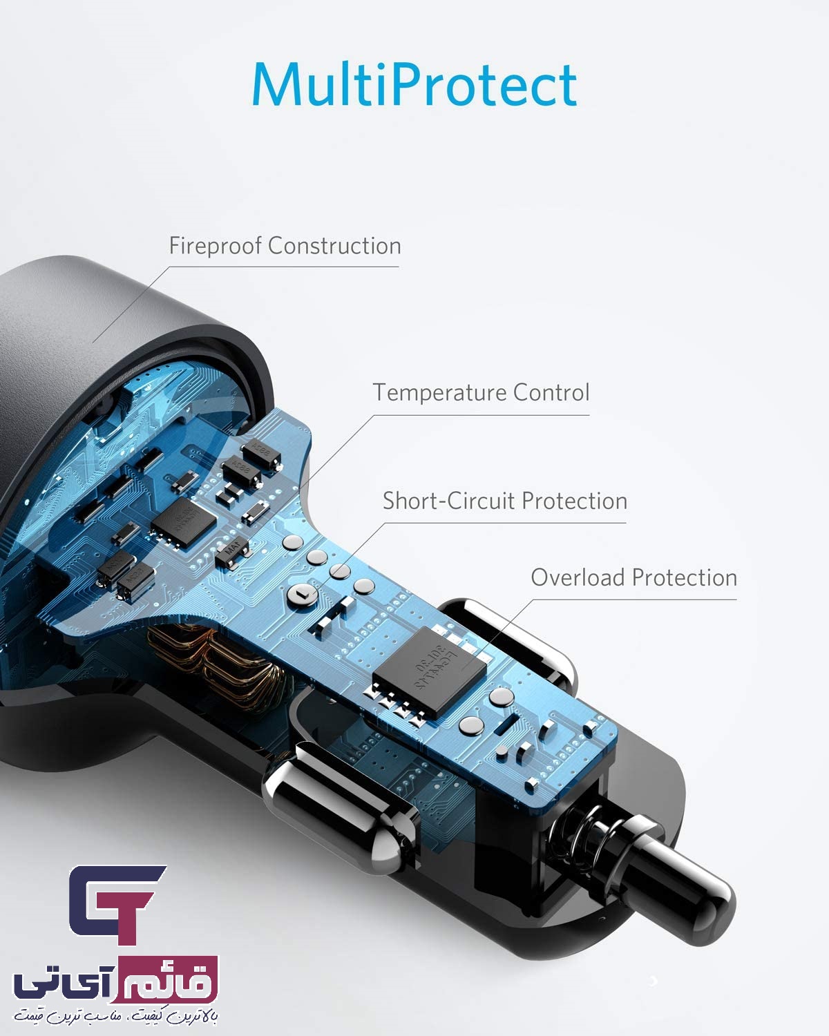 خرید و قیمت شارژر فندکی انکر مدل Anker Power Drive PD+35W A2732HF1 در قائم آی تی 