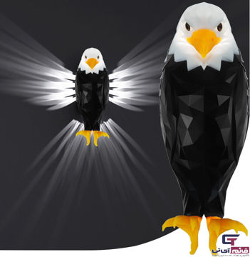 خرید و قیمت چراغ دیواری طرح عقاب مدل CHamese Bald Eagle Wall Light در قائم آی تی 