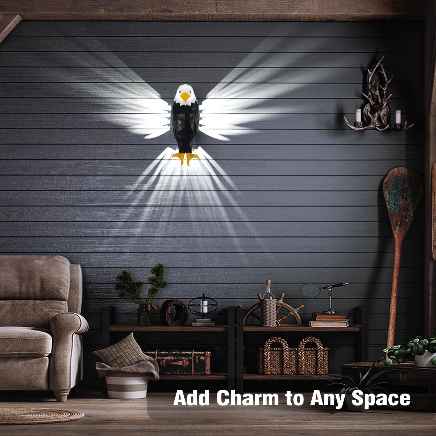 خرید و قیمت چراغ دیواری طرح عقاب مدل CHamese Bald Eagle Wall Light در قائم آی تی 