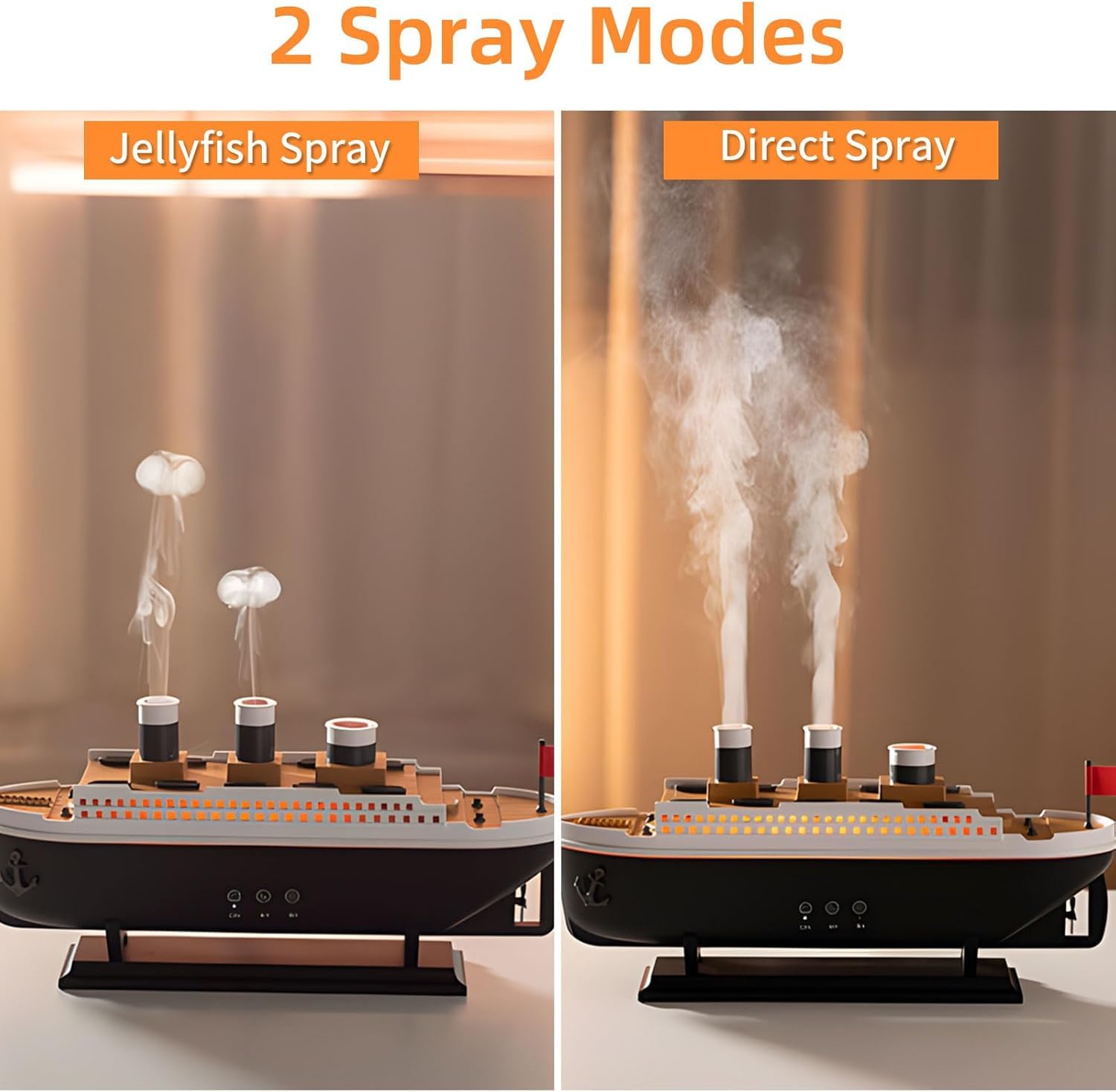 دستگاه بخور سرد طرح کشتی تایتانیک مدل JellyFish Aroma Diffuser