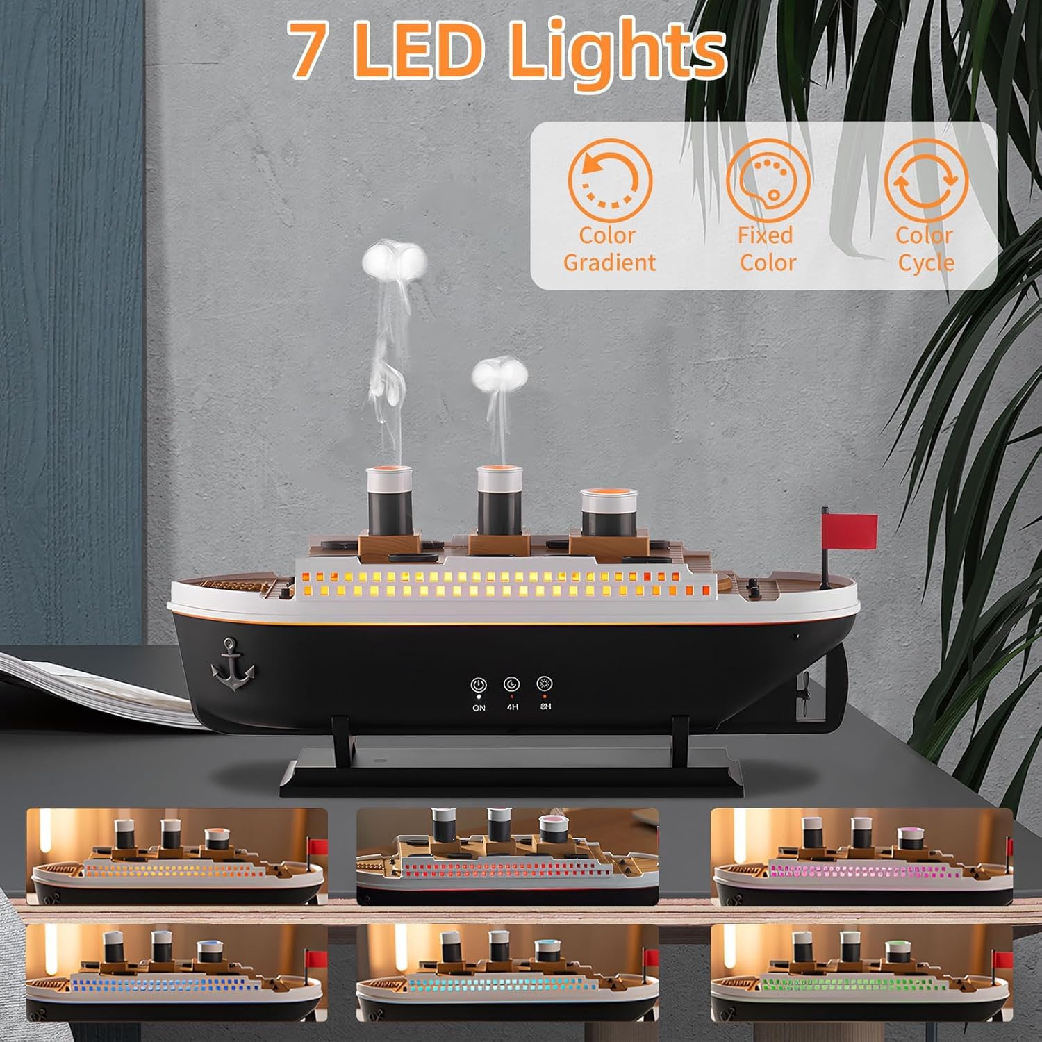 دستگاه بخور سرد طرح کشتی تایتانیک مدل JellyFish Aroma Diffuser