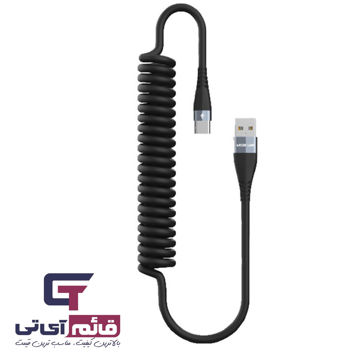 کابل شارژ تایپ سی گرین لاین مدل Cable Type-C Green Lion Spring GNSPRNGATCBK 1.8M