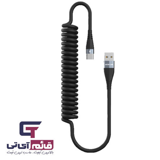 کابل شارژ تایپ سی گرین لاین مدل Cable Type-C Green Lion Spring GNSPRNGATCBK 1.8M