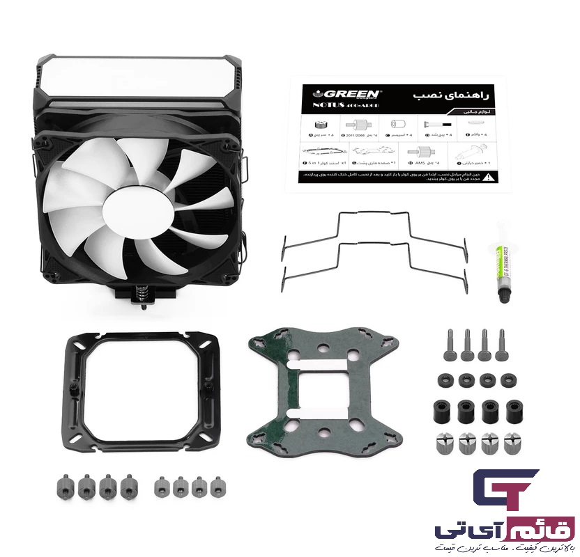 خنک کننده بادی پردازنده گرین مدل Green Notus 400-ARGB