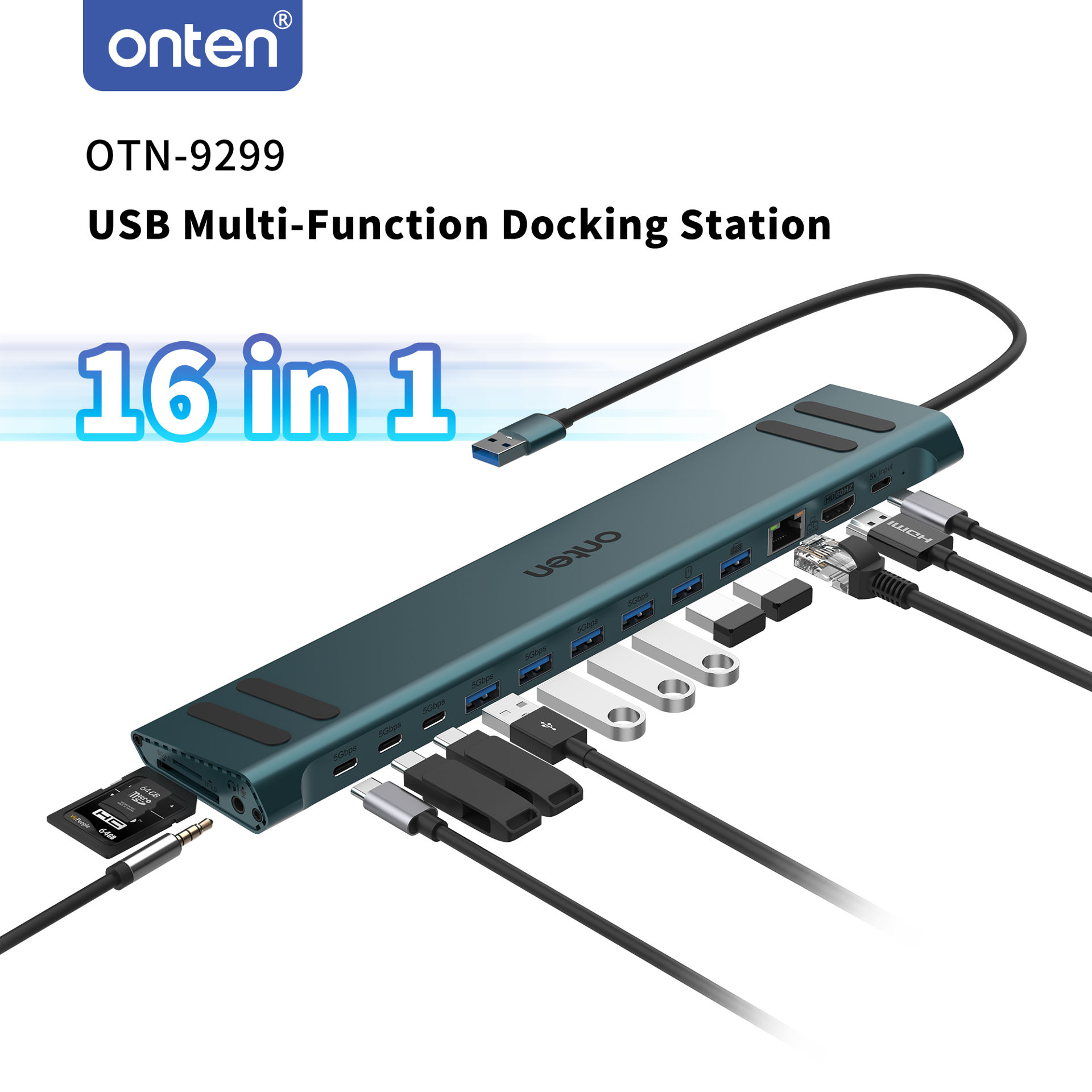 هاب 16 پورت اونتن مدل ONTEN OTN 9299